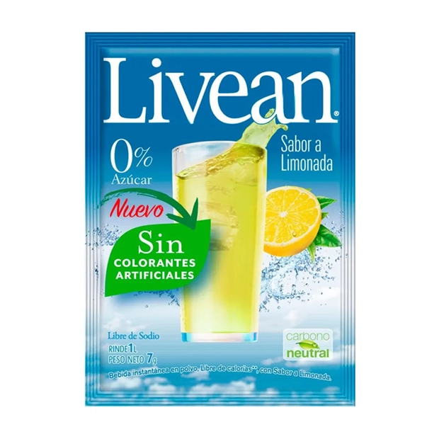 JUGOS POLVO LIMONADA TRADICIONAL LIVEAN 7 GR UN
