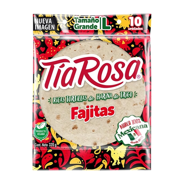 TORTILLA FAJITAS TAMAÑO L TIA ROSA 320 GR UN