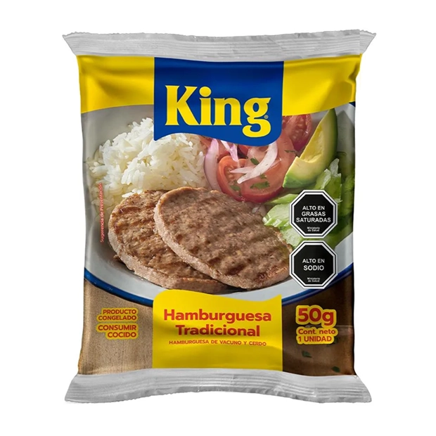HAMBURGUESA TRADICIONAL KING 50 GR - UN