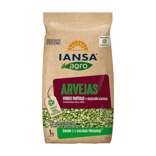 ARVEJAS VERDES PARTIDAS 1 KG UN