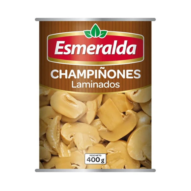 CHAMPIÑON LAMINADO ESMERALDA  400 GR UN