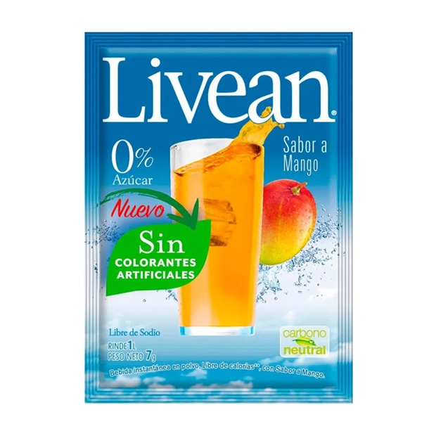 JUGOS POLVO MANGO  LIVEAN 7 GR UN