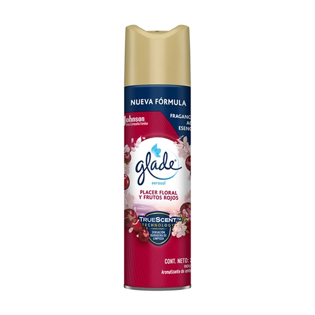 GLADE AEROSOL MINI VARIEDADES 255 ML - UN PLACER FLORAL Y FRUTOS ROJOS