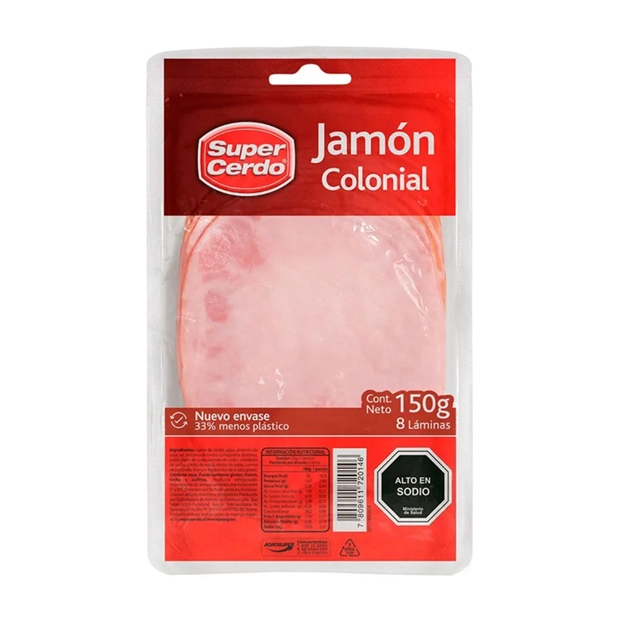 [62176] JAMON COLONIAL SUPER CERDO 150 GR - UN