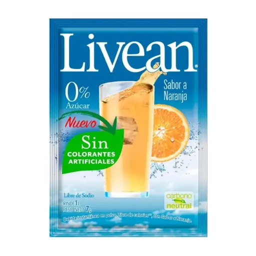 [60918] JUGOS POLVO NARANJA LIVEAN 7 GR UN
