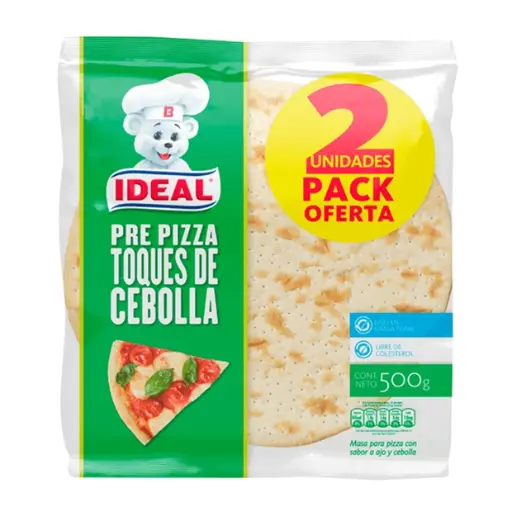 [61222] MASA PRE PIZZA TOQUES DE CEBOLLA IDEAL 500 GR UN