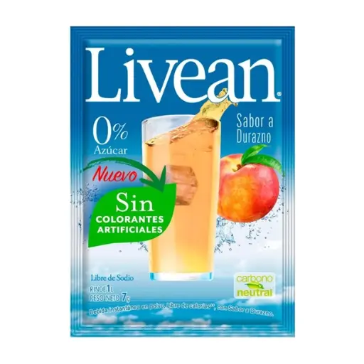 [60919] JUGOS POLVO DURAZNO LIVEAN 7 GR UN